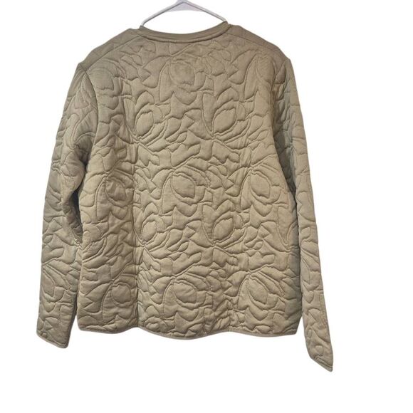 Nike Dri-Fit Golf "The League" Tan Quilted Sweatshirt w Pockets & Zip Neck NEW - Picture 13 of 16